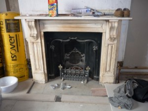Existing fireplace before maida vale fireplace installation 