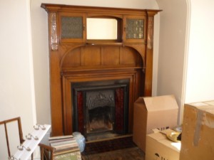 Burnley Bathstone Fireplace Installation in Wimbledon  Before Installation