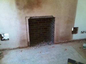 Limestone Fireplace Installation in Haslemere