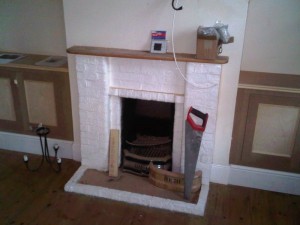 Before Stovax Open Convector Solid Fuel Fire installation