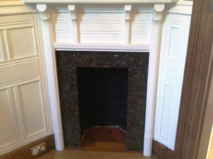 Hall fireplace before Jotul 602 stove installation