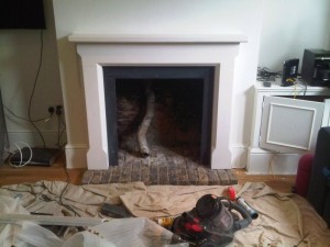 Sienna Limestone Fireplace design