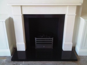 Classic Victorian fireplaces by Chesneys with Amherst basket