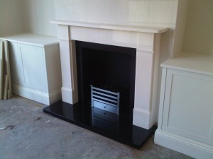 Classic Victorian fireplaces by Chesneys with Amhurst basket