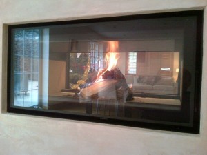 Jide Decor 16/9 Double Sided Fireplace