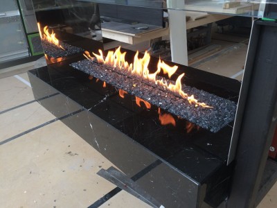 suspended fireplace remote burner testing