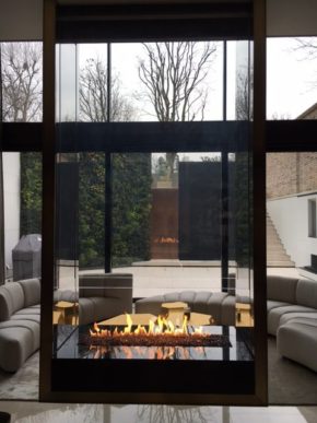 Glass fireplace designs and installation 