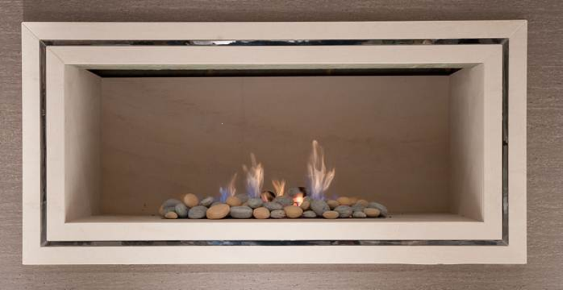 Hole in the wall contemporary fireplace designs and installation