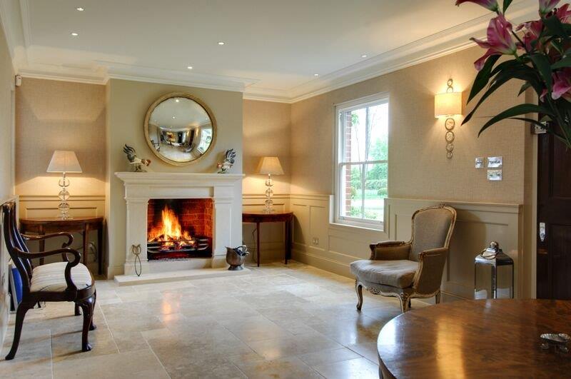 Bathstone hallway traditional fireplace in Winchester